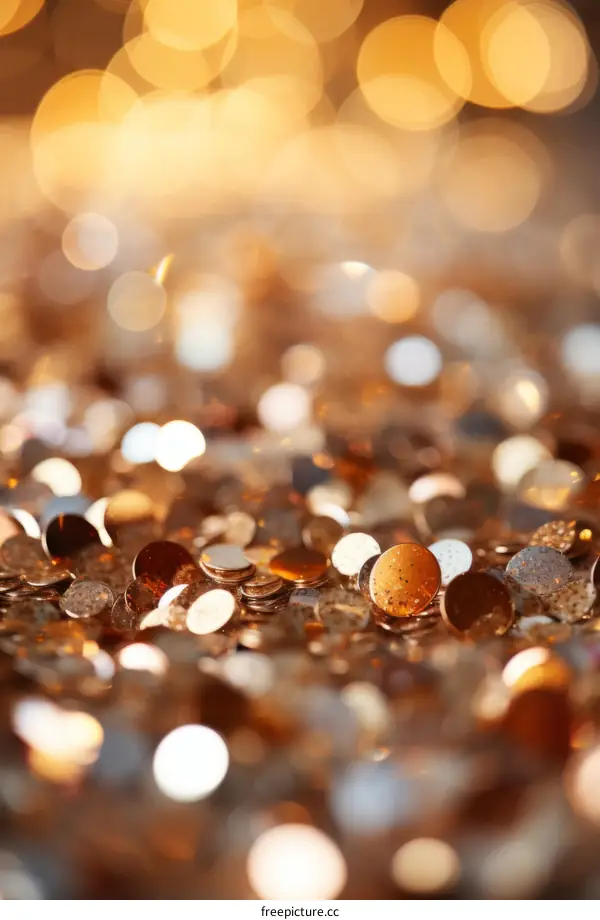 Golden glitter sparkles background