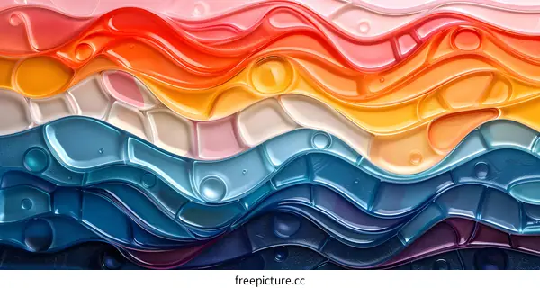 Abstract Colorful Wavy Background
