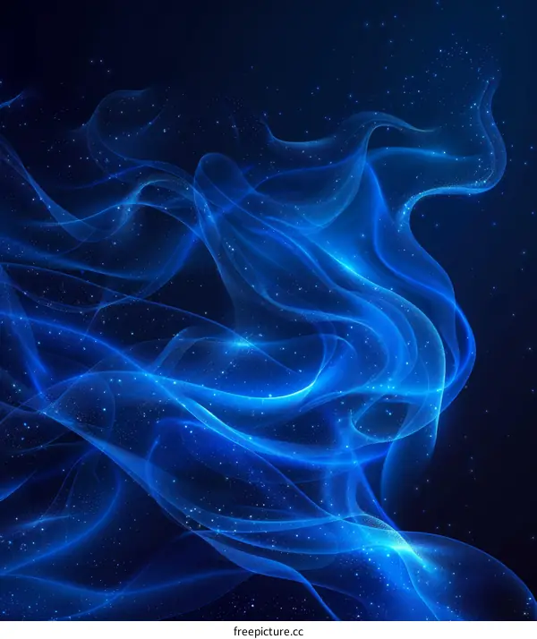 Blue Smoke Abstract Background