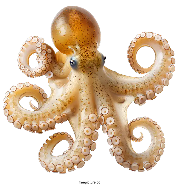 [Transparent Background PNG]Close-up of an octopus