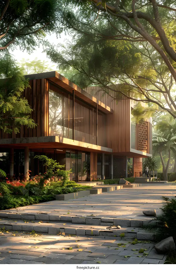 Courtyard house with natural lighting