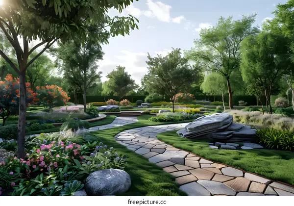 Garden landscape design renderings