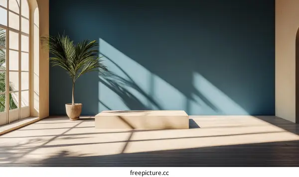 Modern Minimalist Room Interior Scene Design