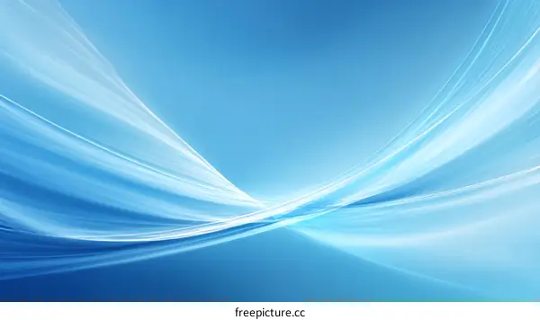 Abstract Light Blue Flowing Curves Background
