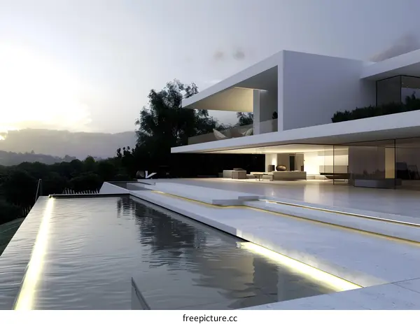 Modern House With Infinity Pool and Beautiful Mountain View