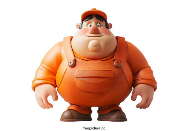 [Transparent Background PNG]A 3D illustration of a cartoon character