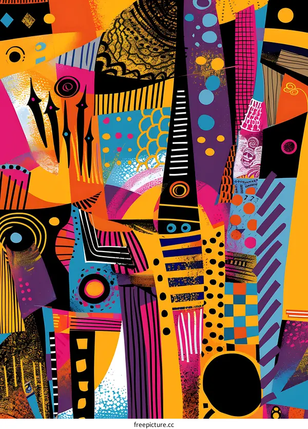 Abstract Colorful Geometric Pattern