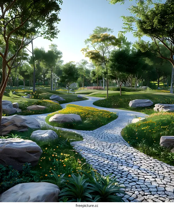 The landscape design of the garden