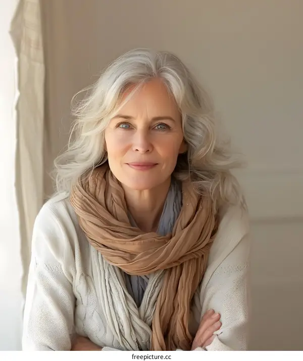 portrait of a beautiful older woman