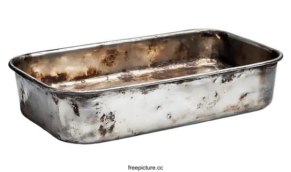 [Transparent Background PNG]Old Rusty Metal Baking Pan