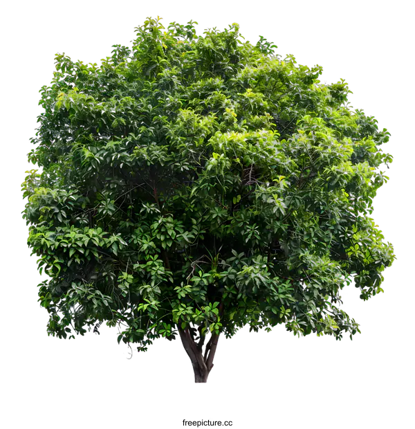 [Transparent Background PNG]Green Tree Isolated on White Background