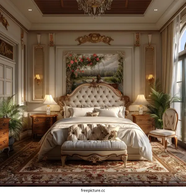 Luxury Bedroom Interior Design Illustration