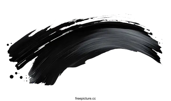 [Transparent Background PNG]Abstract Black Brush Stroke Art Design