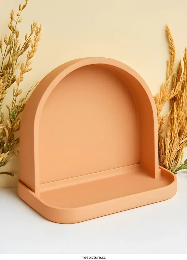 Beige Arch Shaped Shelf Display Stand