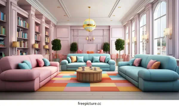 Pastel Dream Living Room