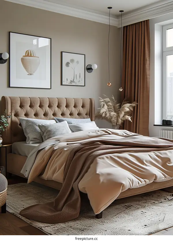 Modern Bedroom Interior Design Illustration