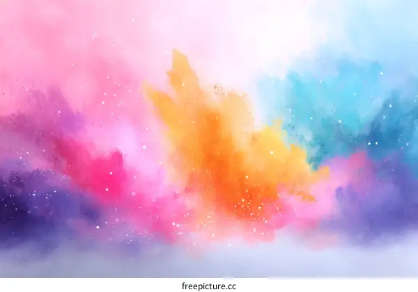 Colorful Abstract Watercolor Painting