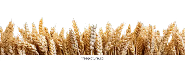 [Transparent Background PNG]Wheat Ears Against White Background