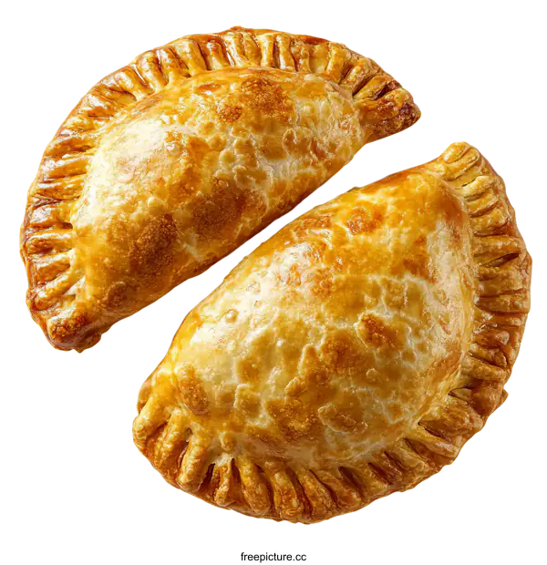 [Transparent Background PNG]Two Delicious Empanadas on White Background