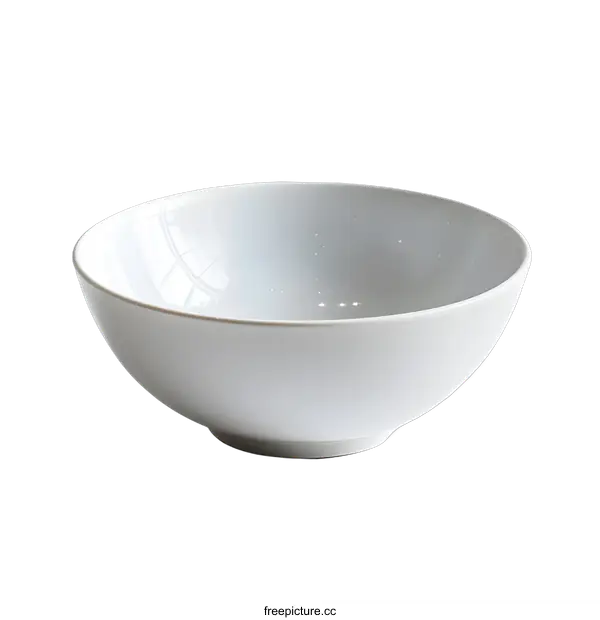 [Transparent Background PNG]White Ceramic Bowl Isolated on White Background