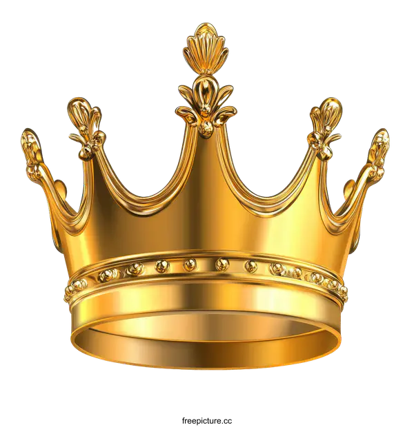 [Transparent Background PNG]Golden Royal Crown Illustration