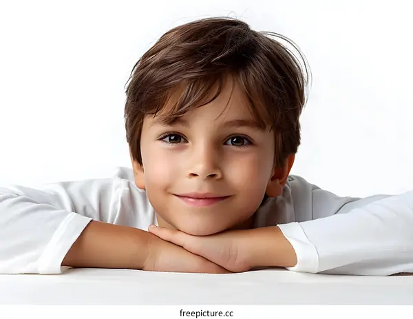 Portrait of a Young Boy Smiling