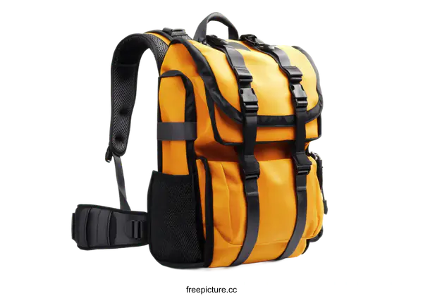 [Transparent Background PNG]Modern Stylish Yellow Backpack Design