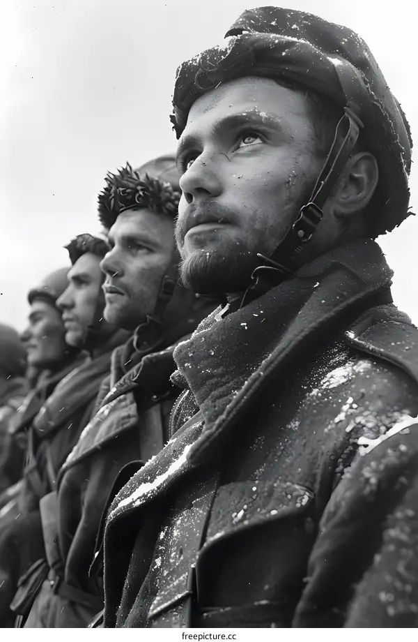 A group of soldiers in winter gear