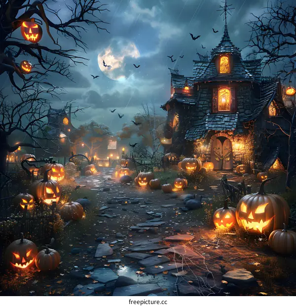 Halloween Pumpkin House