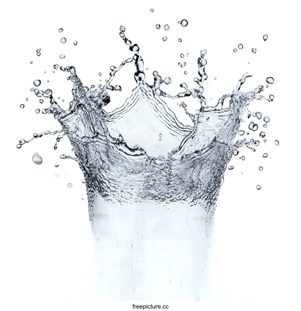 [Transparent Background PNG]Water Splash in a Glass Illustration