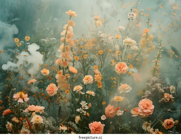 ethereal flower field
