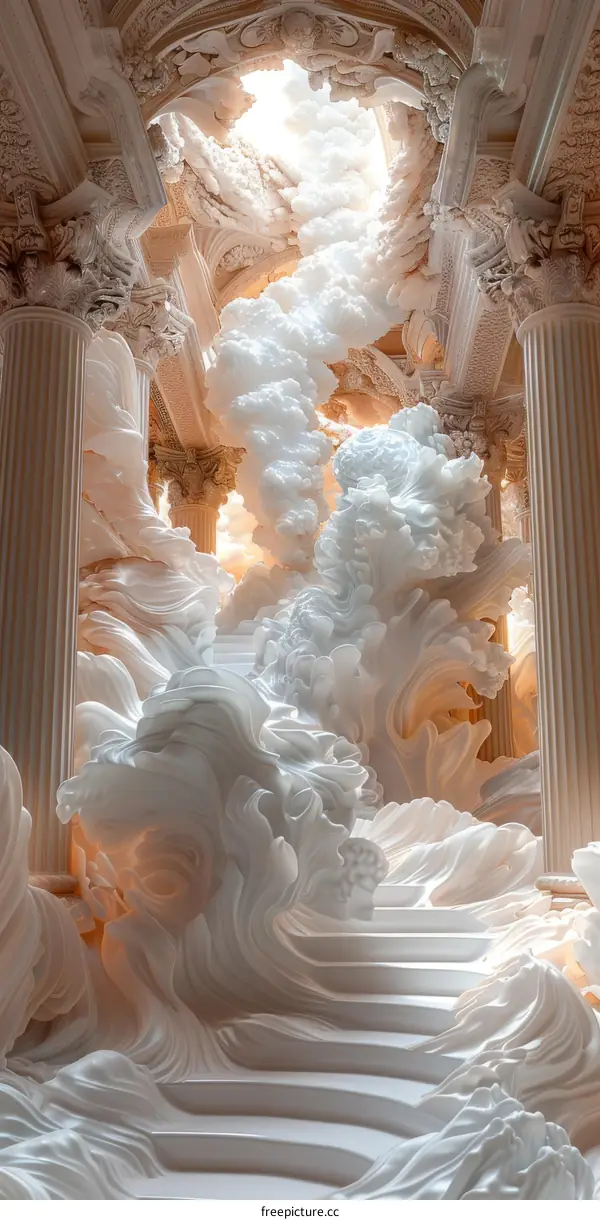 Whimsical Architectural Fantasy Staircase