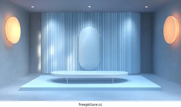 Modern Minimalist Light Blue Product Display