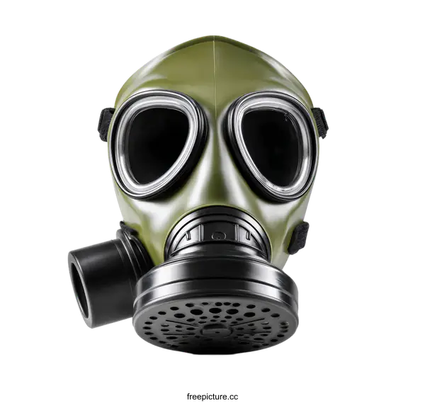 [Transparent Background PNG]Close-up of a Military Gas Mask