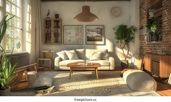 Modern and Cozy Living Room with Scandinavian Style