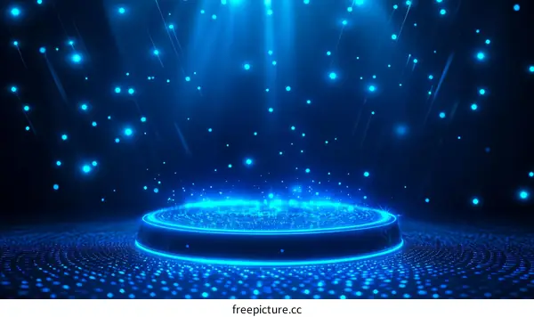 Abstract Blue Light Stage Design