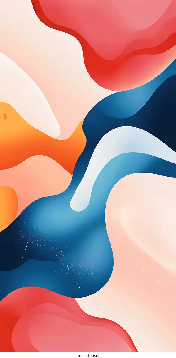 Abstract Background with Colorful Fluid Shapes