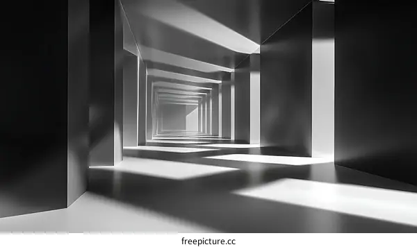 Abstract Modern Architectural Corridor Design