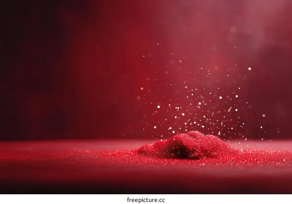 Red Glitter Background with Sparkling Effect