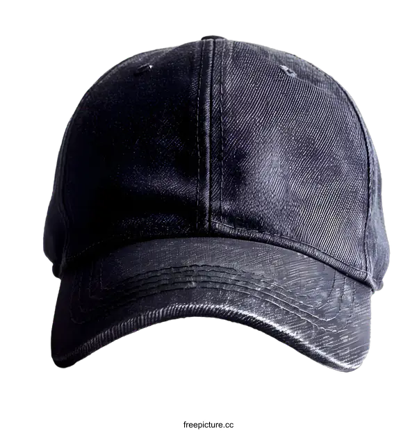 [Transparent Background PNG]Black Baseball Cap Isolated on White Background