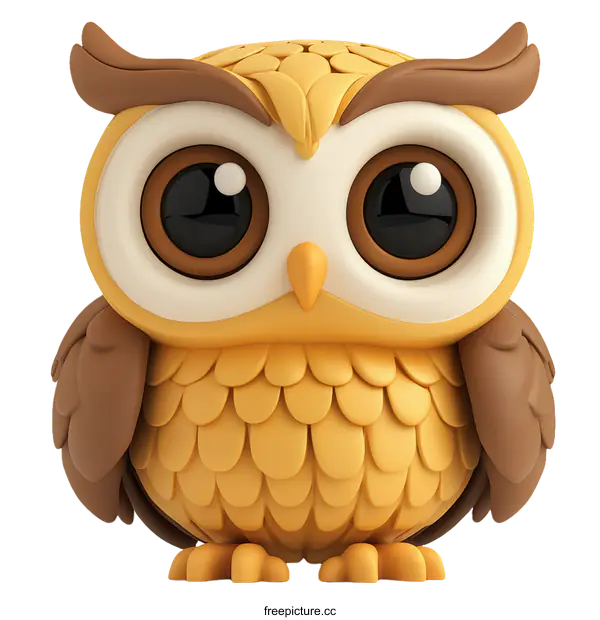 [Transparent Background PNG]Cute Cartoon Owl Illustration