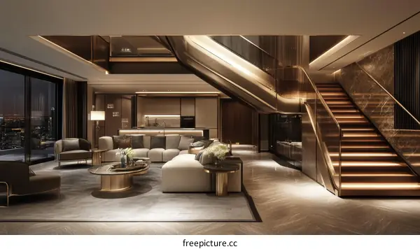 Luxury Modern Penthouse Living Area