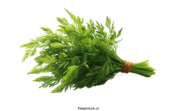 [Transparent Background PNG]Fresh Bunch of Aromatic Dill Herb
