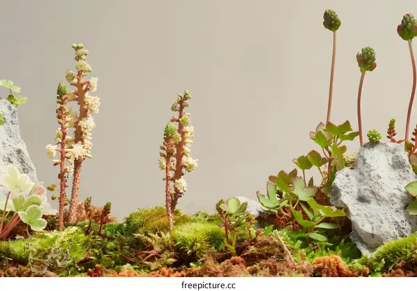 Green Moss and Succulents Arrangement