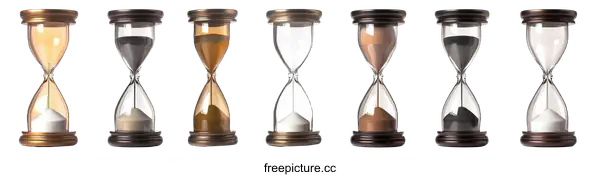 [Transparent Background PNG]Various Antique Hourglasses Illustrative Collection