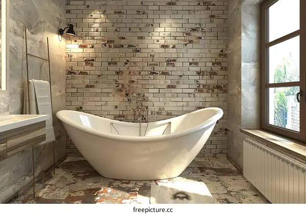 Modern Industrial Style Bathroom Interior Design