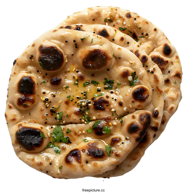 [Transparent Background PNG]Homemade Indian naan bread