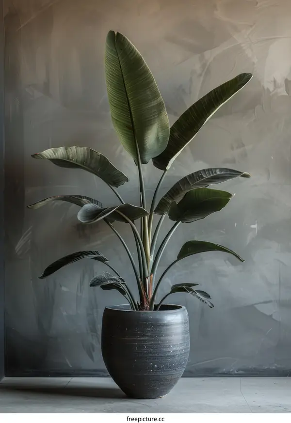 Bird of Paradise Plant in a Pot