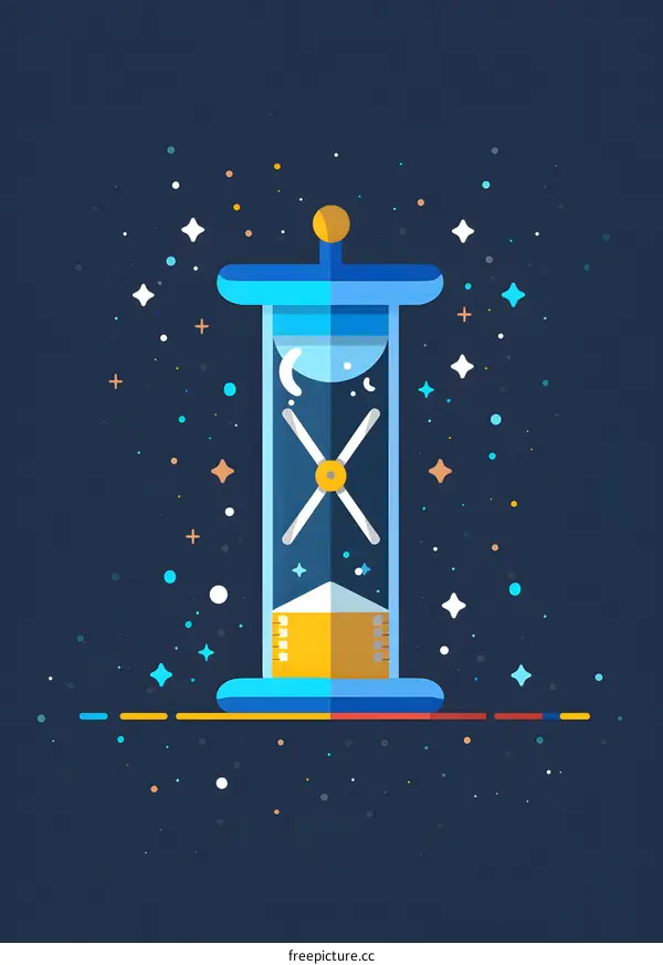 Hourglass With Starry Sky Design