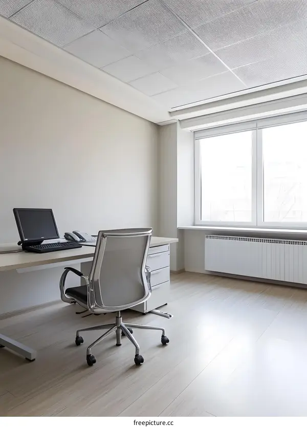 Modern Office Interior Design With Desk And Chair